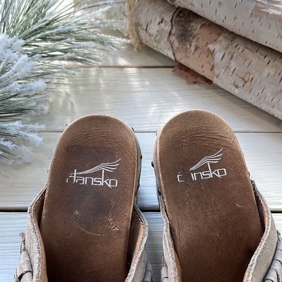 Dansko Deni Fringe Leather Clog Fringe Grey size 5 - Picture 4 of 10